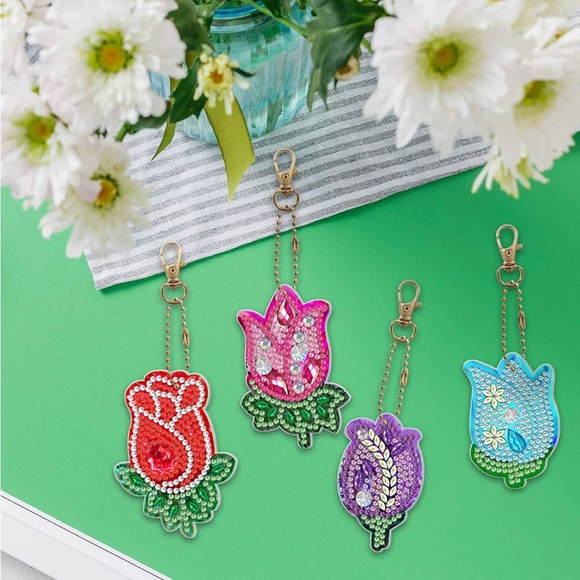 👀4/$25 DIY Diamond Painting Butterfly Keychain/Purse Charm Kit Complete - Picture 9 of 9